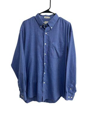 Cutter & Buck XL Mens Blue Cotton Long Sleeve Button Down Shirt Classic Neutral
